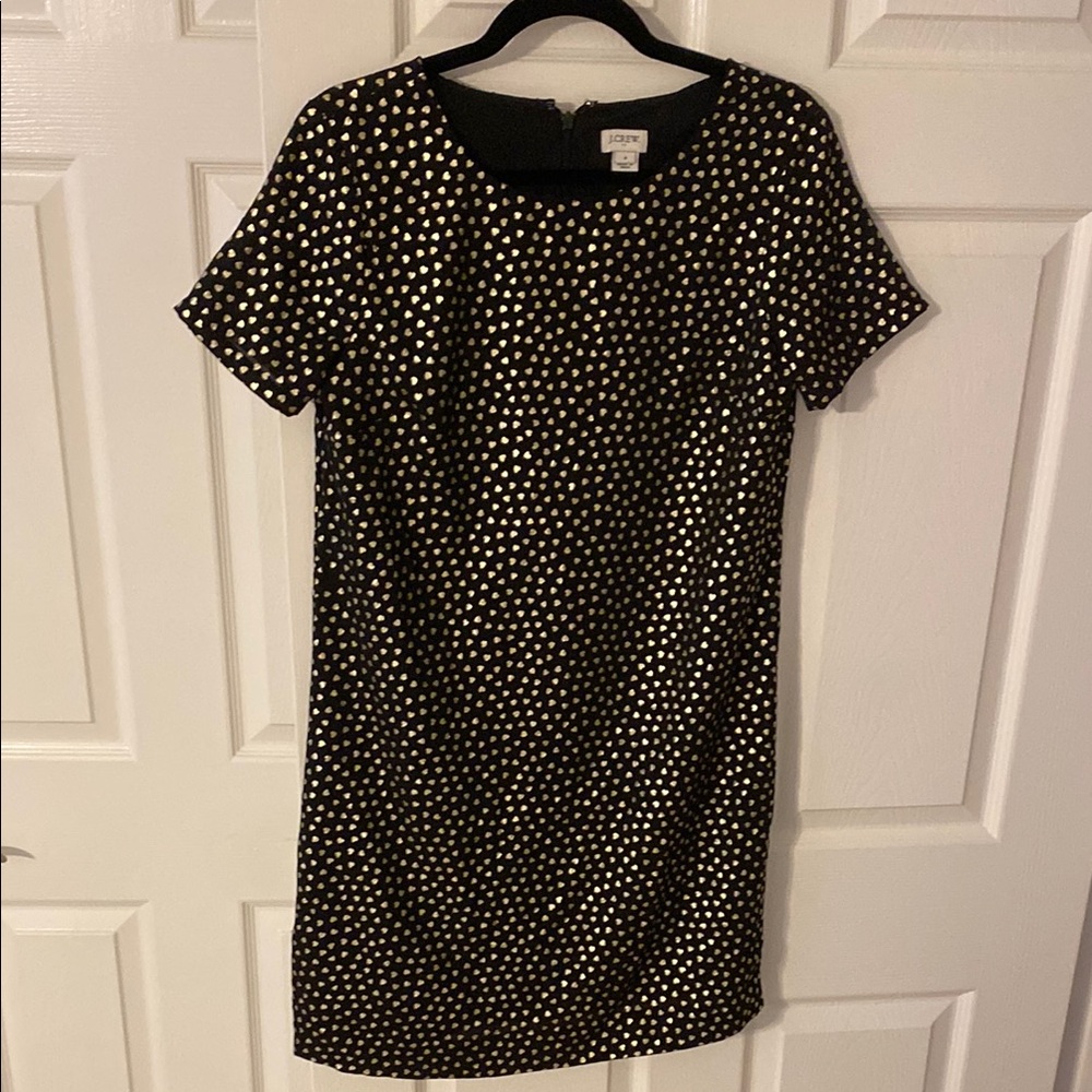 J. Crew Black and White Sheath Mini Dress